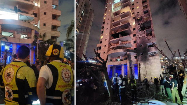 פגיעת טיל בבניין בפתח תקוה 16.6.2025