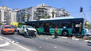 מזירת התאונה בראשון לציון