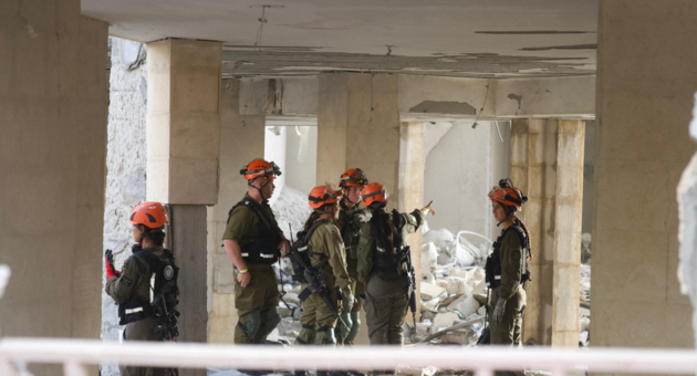 זירת נפילת הטיל בבאר שבע הבוקר