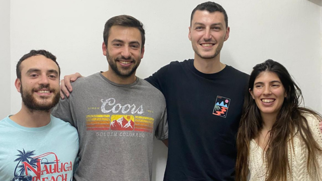 מימין לשמאל: שלו שריקי, יואב וינוב, אלון שור ואהד תשובה