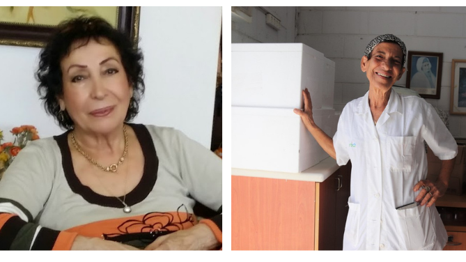 מימין למעלה: גילה דדי, לצידה: הדסה מנוף, שמאל למטה: שוש זכריה ושוש זינו