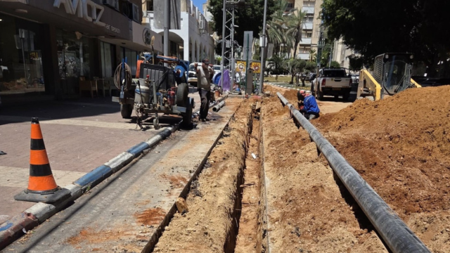 עבודות שדרוג תשתית המים ברחוב רוטשילד