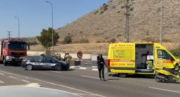 זירת התאונה הקטלנית בכביש 90