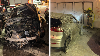 רכב היברידי בוער עין דור חיפה