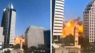 פגיעת הטיל בבניין הטיל בחיפה 20 ביוני 2025