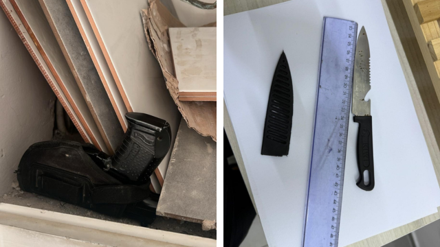פרוטקשן בבת ים. כלי הנשק שאיתרה המשטרה