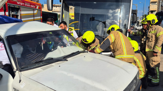 תאונת מטרונית חיפה דרך בר יהודה 16.9