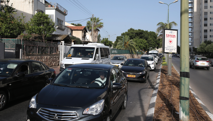 הפקקים סמוך לצומת אושיות