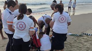 מזירת הטביעה בחוף בת ים