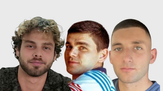 מימין: מתן אנגרסט, מקסים הרקין ואלון אוהל - חוזרים