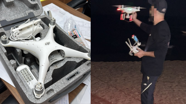 רחפנים בשימוש דייגים בחיפה