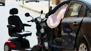 תאונה בין רכב לקלנועית