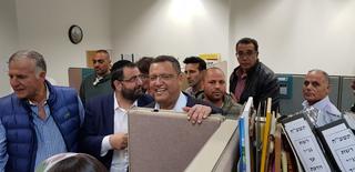ליאון ובנופיל בעירייה ירושלים. צילום: שירות מיינט