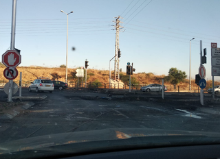 שרידי ההפגנות הבוקר. צילום: פרטי