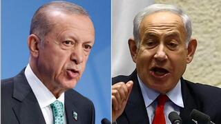 El presidente turco Recep Tayyip Erdogan y el primer ministro israelí Benjamin Netanyahu.