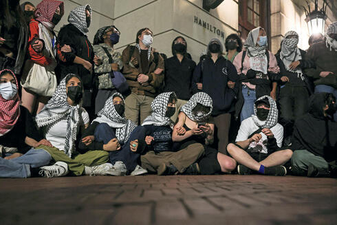 Manifestantes propalestinos en la Universidad de Columbia. 