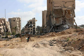 La destrucción en Beit Lahiya desde las zonas donde comenzará el piloto. 