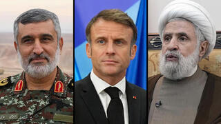 Hajizadeh, Macron y Qassem. 
