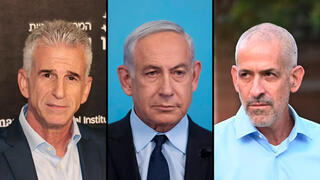 Dadi Barnea, Benjamín Netanyahu y Ronen Bar. 