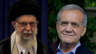 Pezshekian y el líder supremo Khamenei. El nuevo presidente es considerado una figura más moderada en Irán, pero no es él quien decide. 