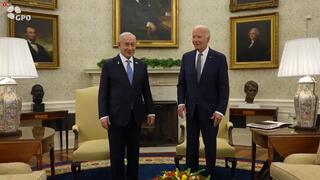 Joe Biden y Benjamín Netanyahu. 