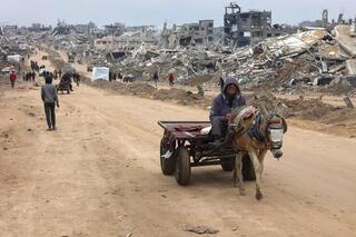 Jabaliya, en la Franja de Gaza, destruida por los bombardeos. 