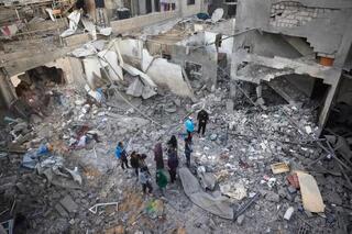 La destrucción en la Franja de Gaza después de los ataques nocturnos. 