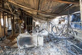 El establo del kibutz Alumim fue destruido en el ataque del 7 de octubre. 