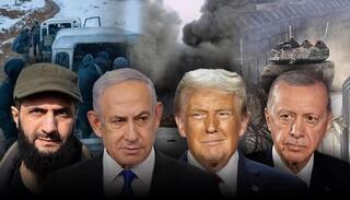 De izquierda a derecha, los mandatarios de Siria, Israel, Estados Unidos y Turquía. 