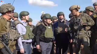 Netanyahu y Katz visitaron el norte de la Franja de Gaza. 