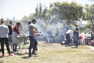 Barbacoa en el bosque de Carmel el Día de la Independencia. 