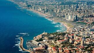 Puerto de Jaffa, con Tel Aviv al fondo. 