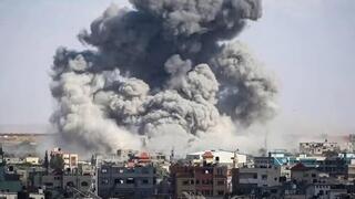 Ataque israelí en el norte de la Franja de Gaza. 
