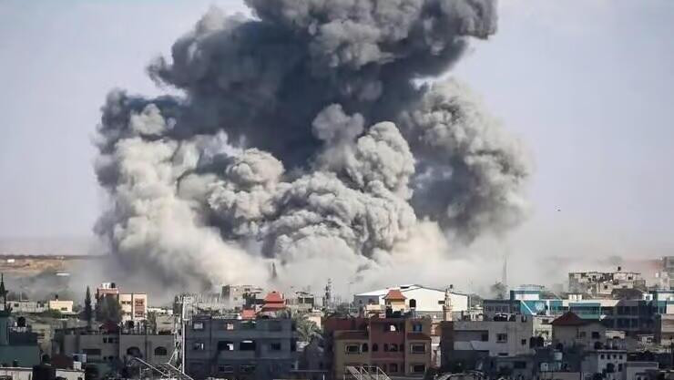 Ataque israelí en el norte de la Franja de Gaza. 