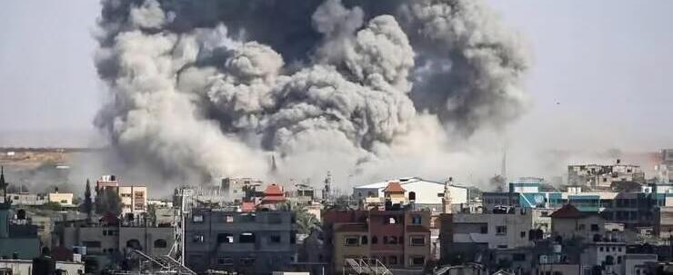 Ataque israelí en el norte de la Franja de Gaza. 