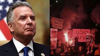 Steve Witkoff y familiares de secuestrados. 