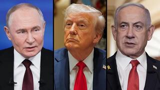 Putin, Trump y Netanyahu. El primer ministro de Israel hablará con ambos líderes mundiales. 