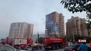 Edificios dañados en la capital, Teherán. 