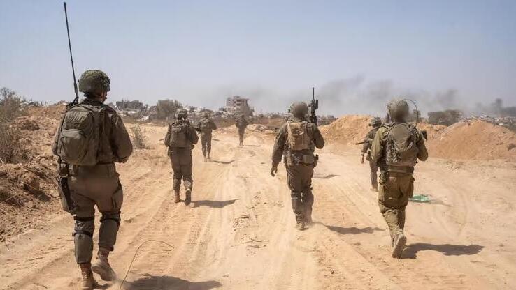 Soldados israelíes en la Franja de Gaza. 