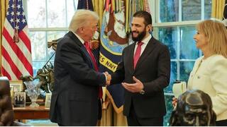 Donald Trump y Ahmed al-Sharaa en la Casa Blanca. 