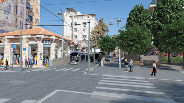 במקום הרגיש ביותר: הוקפאו החפירות הראשוניות ל'קו הכחול' של הרכבת הקלה