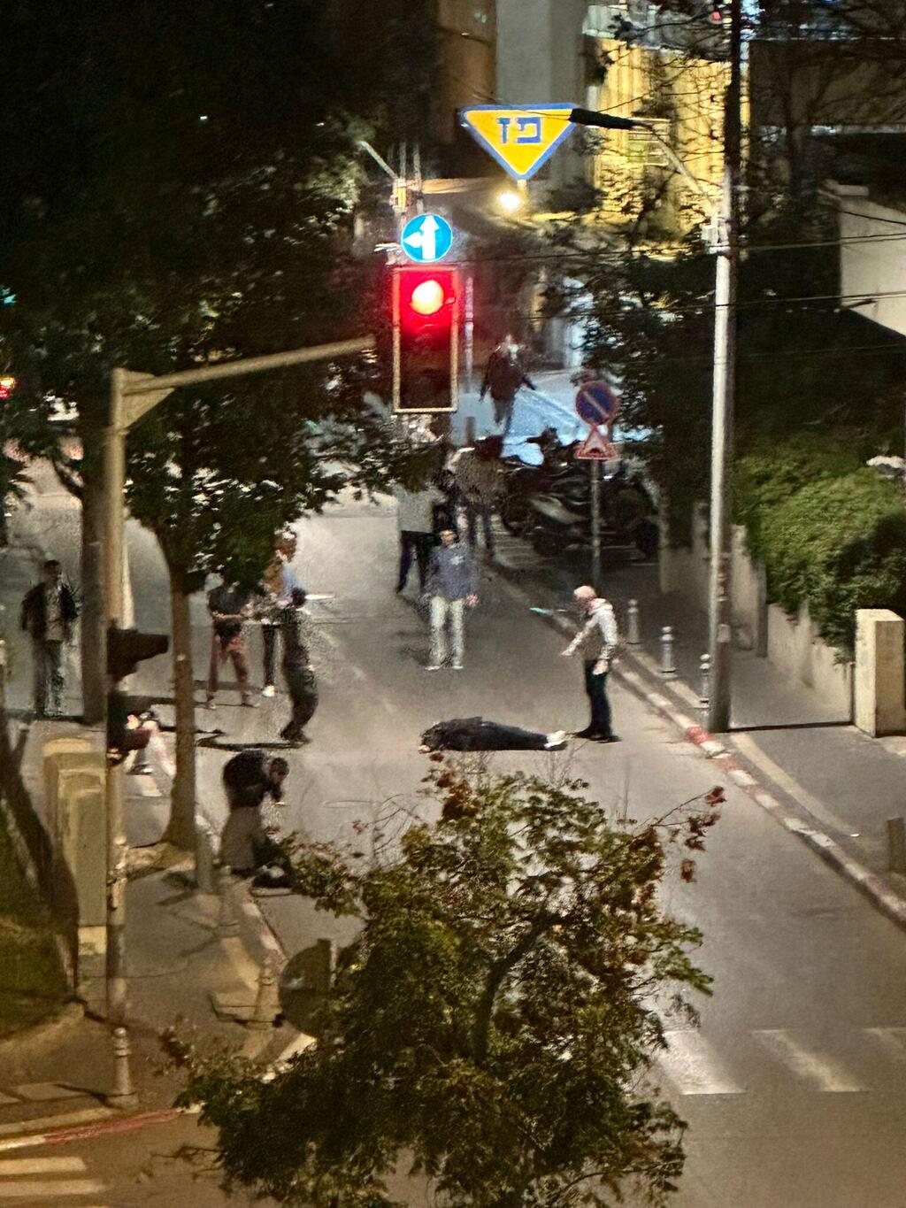 من مكان حادث الطعن