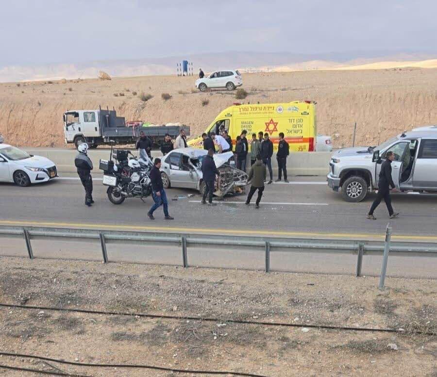 من مكان الحادث في ابو التلول بالنقب