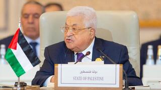 صورة للرئيس الفلسطيني محمود عباس في اجتماع لجامعة الدول العربية