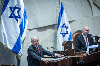 رئيس الوزراء الاسرائيلي بنيامين نتنياهو في الكنيست