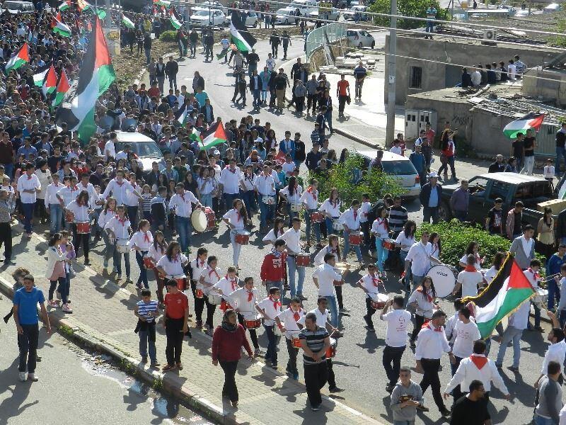 مظاهرة احياء يوم الأرض الخالد في مدينة عرابة