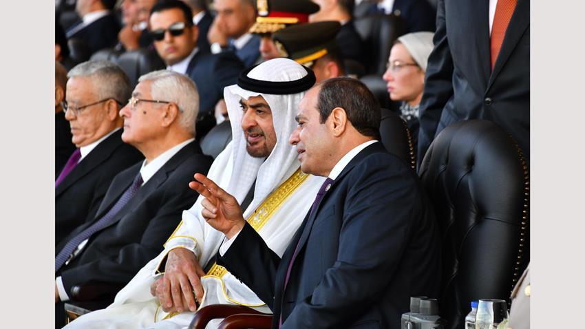الرئيس المصري بلقاء  الشيخ محمد بن زايد