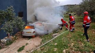 إصابات وحرق ممتلكات في هجوم للمستوطنين على قرية دوما جنوبي نابلس