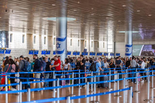 طوابير طويلة في مطار بن غوريون