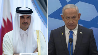 رئيس وزراء اسرائيل نتنياهو وأمير قطر تميم بن حمد آل ثاني